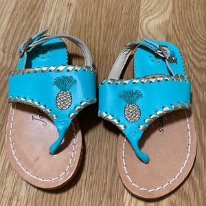 Jack Rogers Toddler Turquoise Pineapple Sandals size 7